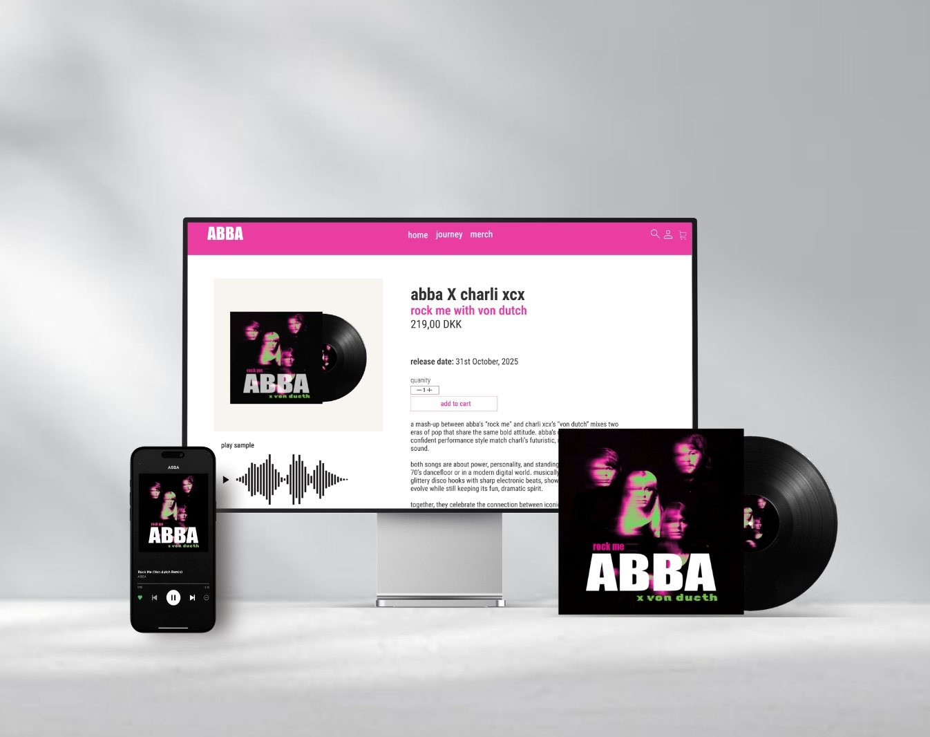ABBA × Charli XCX-projektmockup